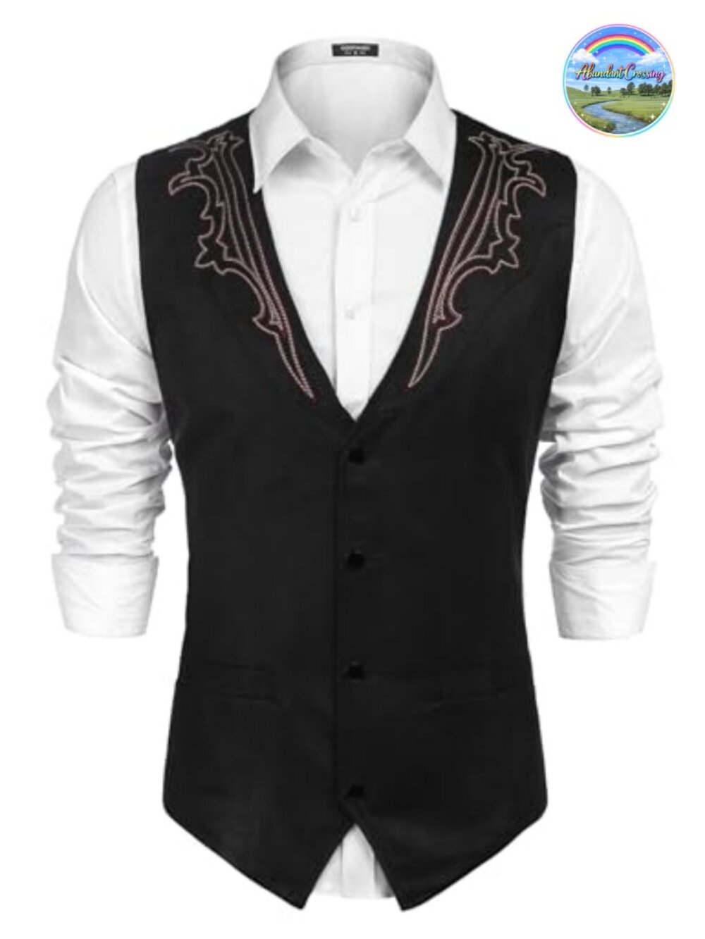 Western Suede Vest Slim Fit Men's Waistcoat Button Front